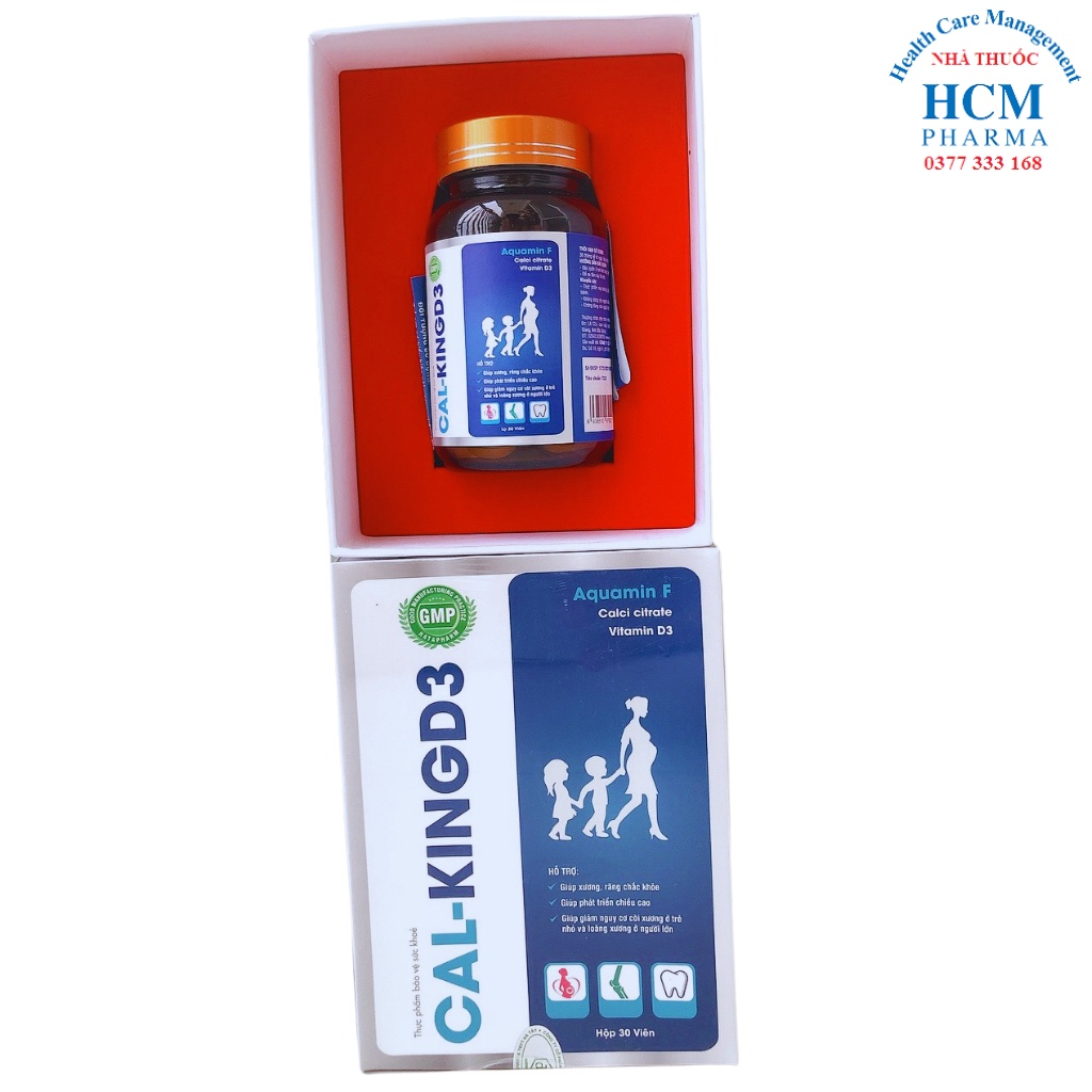 Canxi d3 k2 hữu cơ tảo biển tăng chiều cao cho bé bà bầu phụ nữ người lớn CAL-KINGD3 hộp 30 viên BPC08