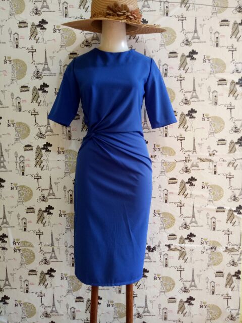 Đầm váy ôm công sở Tay Lỡ Xoắn Eo 1 Bên | BigBuy360 - bigbuy360.vn