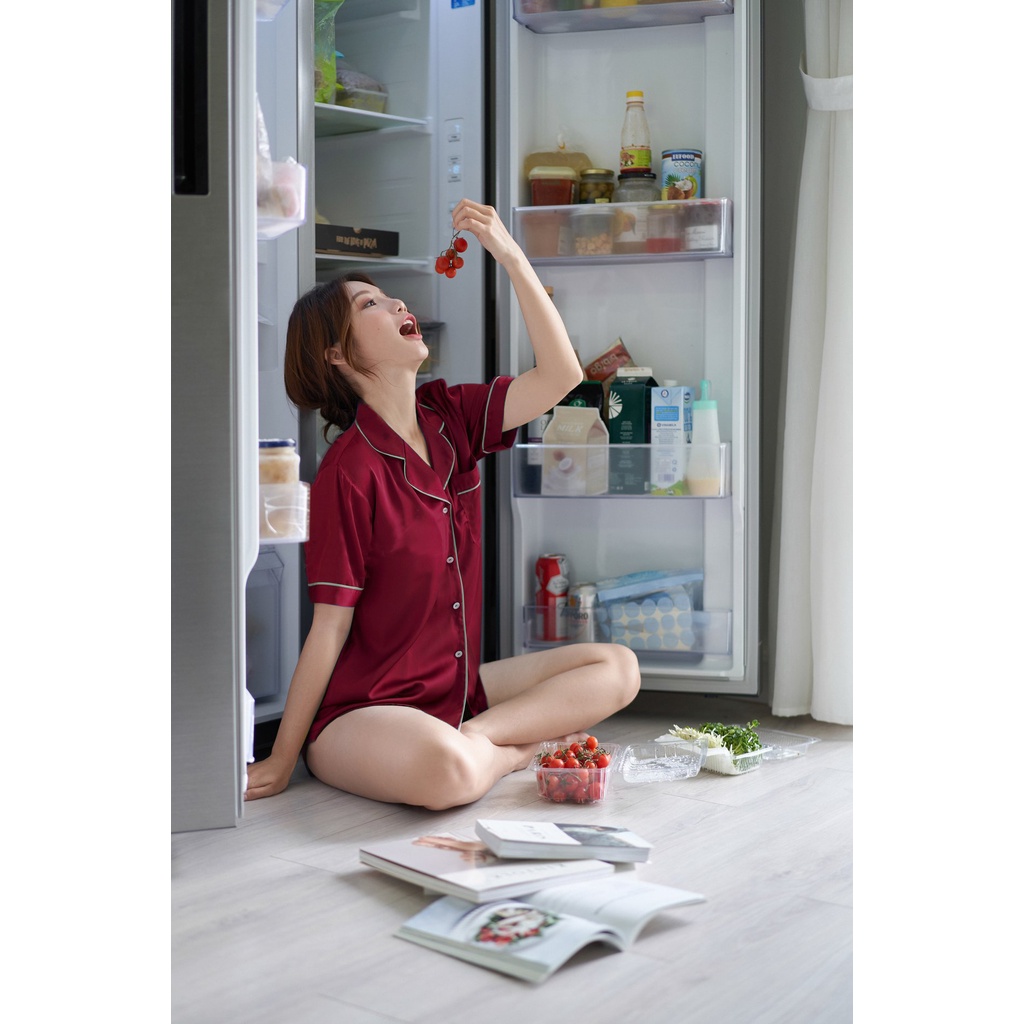 Bộ Pijama Nữ Ngắn tay- Chất Liệu Lụa Cao Cấp