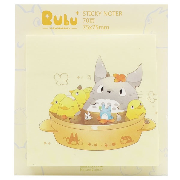 Giấy Note Hình Totoro 75 x 75 mm - Bubu 1335 - Mẫu 5 (70 Tờ)