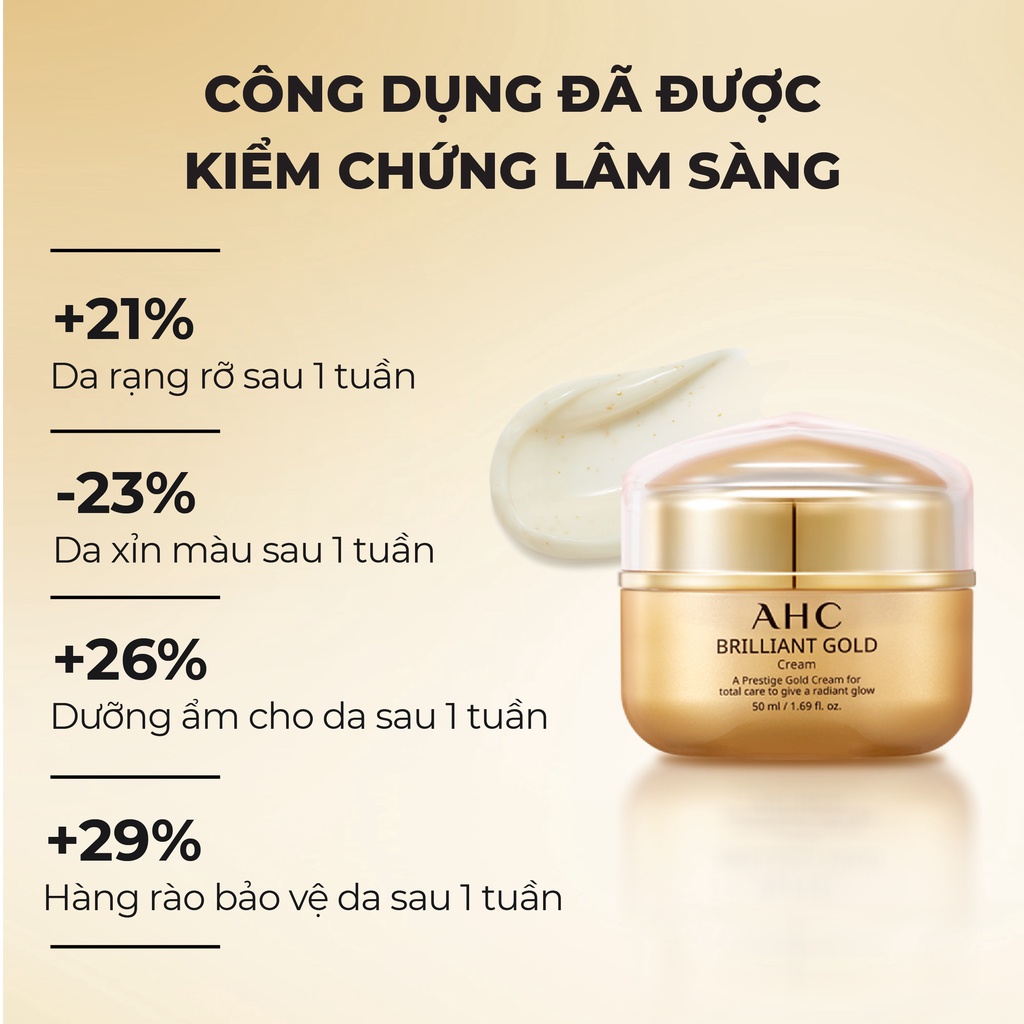 Kem Dưỡng Da Chống Lão Hóa Tinh Chất Vàng AHC Brilliant Gold Cream 50ml