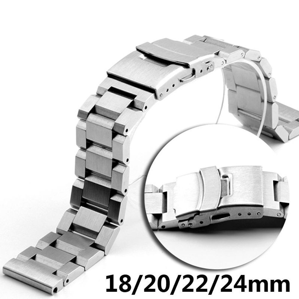 Dây Đeo Đồng Hồ Bằng Thép Không Gỉ 18mm 20mm 22mm 24mm Sang Trọng Cho S-eiko Gt3pro