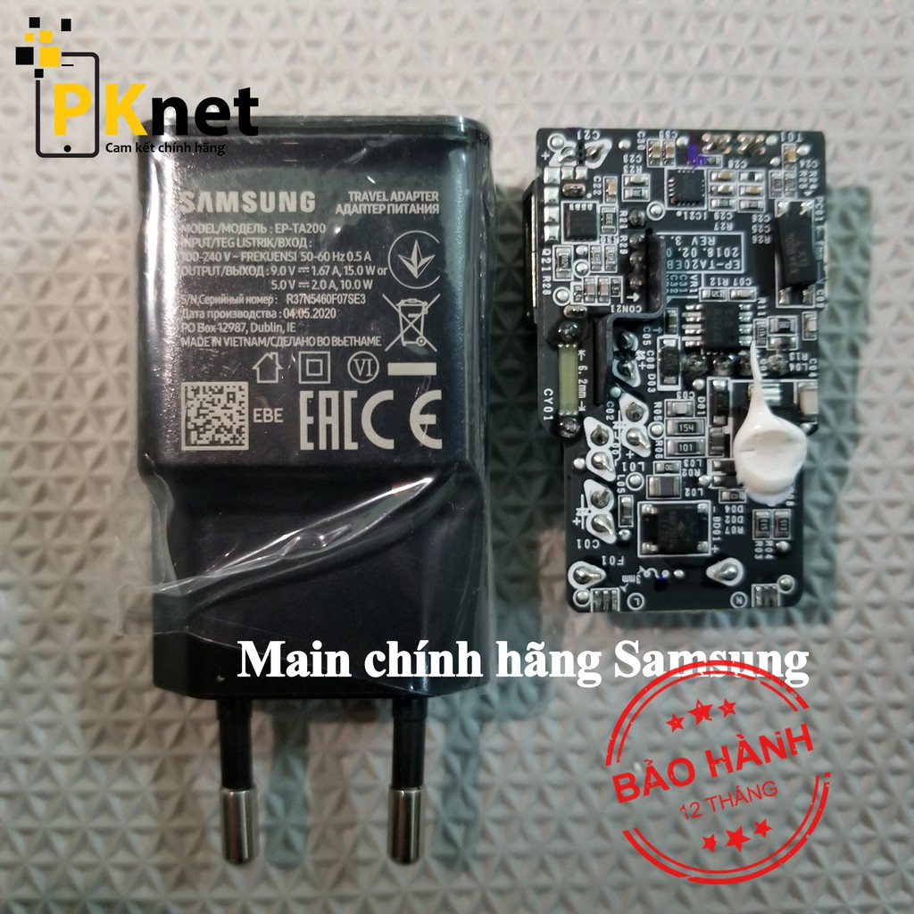 Bộ sạc nhanh samsung 15W S10/S9/S8/Note8/Note9... Chính hãng [Bảo hành 12tháng]