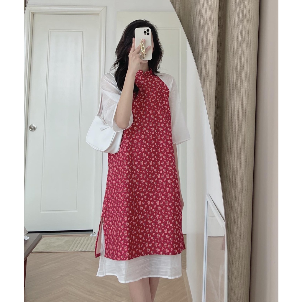 (ảnh thật) Audrey Áo dài cách tân 779