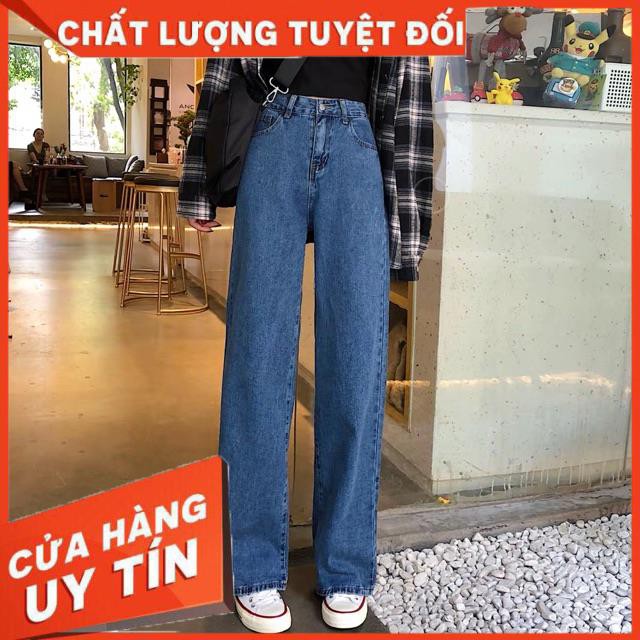 QUẦN JEANS DÀI ỐNG RỘNG GẤP LAI CỰC HOT- hình thật 100% | WebRaoVat - webraovat.net.vn