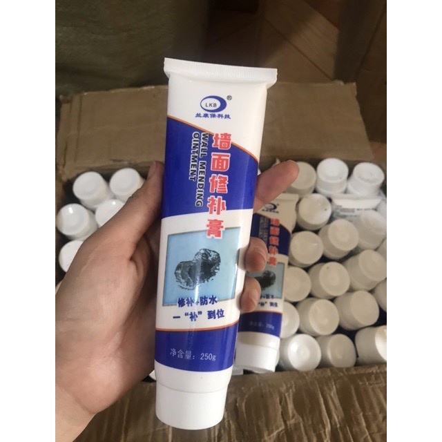 Keo Vá Tường Chống Thấm LKB 250gr - Trám Trét Vết Nứt Khe Hở Tường - Chống Mốc Ẩm Làm Sạch Tường