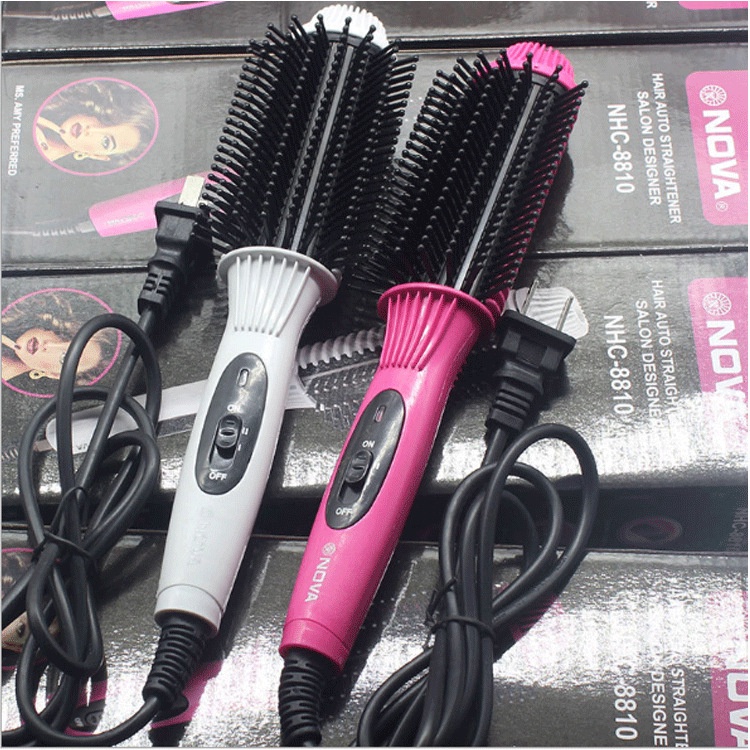 Lược điện tạo kiểu tóc đa năng nova 8810- Máy Tạo Kiểu tóc đa năng cao cấp -Nova 3 chế độ trong 1 sp là uốn, duỗi, dập x
