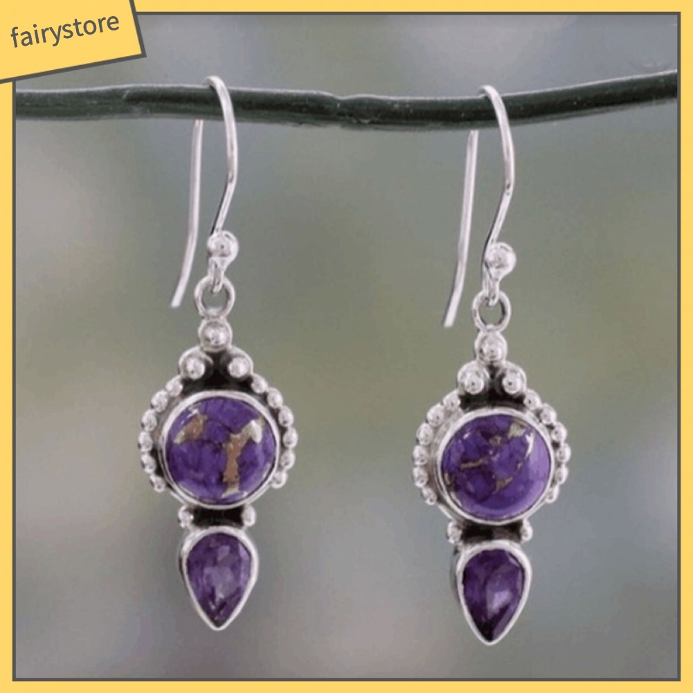 Khuyên Tai Đính Đá Nhân Tạo Phong Cách Cổ Điển Dành Cho Nữ