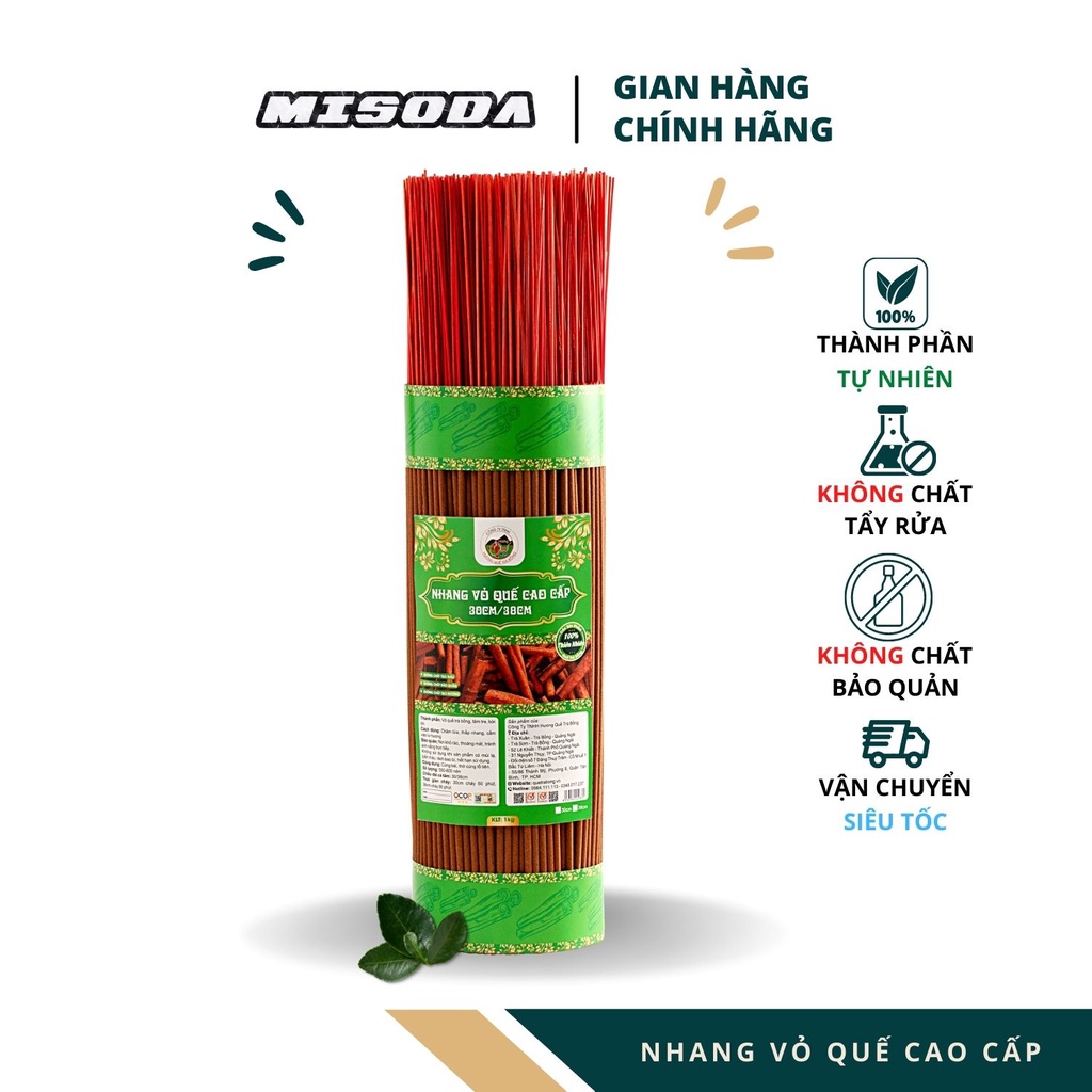 Nhang sạch Hương Quế Trà Bồng bó 1kg, hương thơm dễ chịu, an toàn sức khỏe, có chứng nhận kiểm định