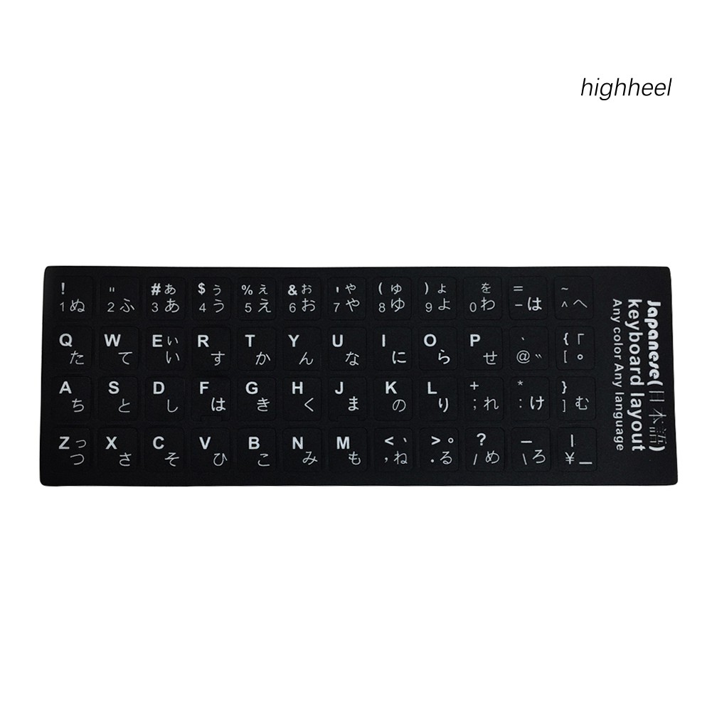 Nhãn dán bàn phím máy tính chữ tiếng Anh/Nhật/Nga/Thái tùy chọn | BigBuy360 - bigbuy360.vn