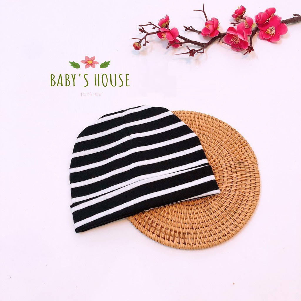 Mũ cotton dệt kim dáng trùm đầu cho bé trai/gái (3m-2y)