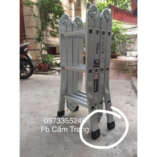 Chân đế thang nhôm gấp 4 khúc