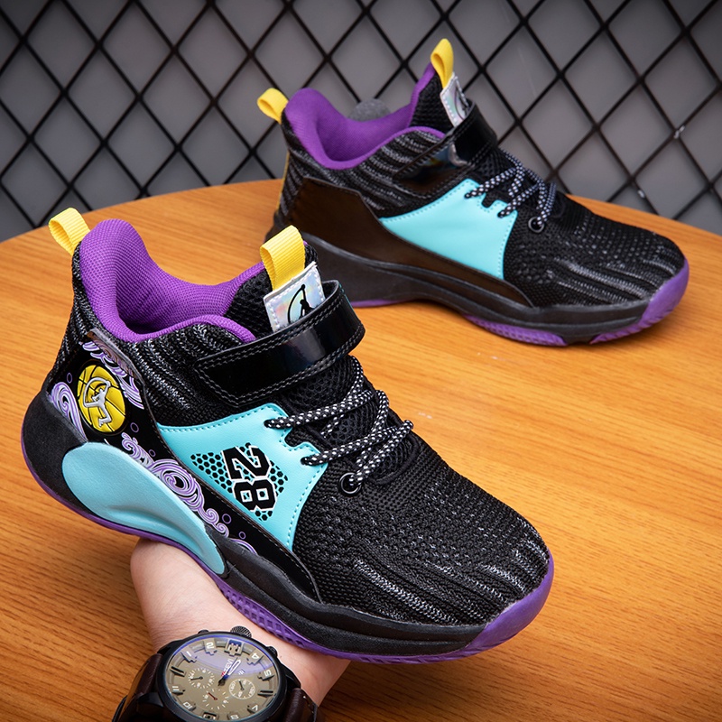 Giày Thể Thao Chơi Bóng Rổ Chuyên Nghiệp Thiết Kế Thoáng Khí Phong Cách Mới Cho Bé Trai 2022