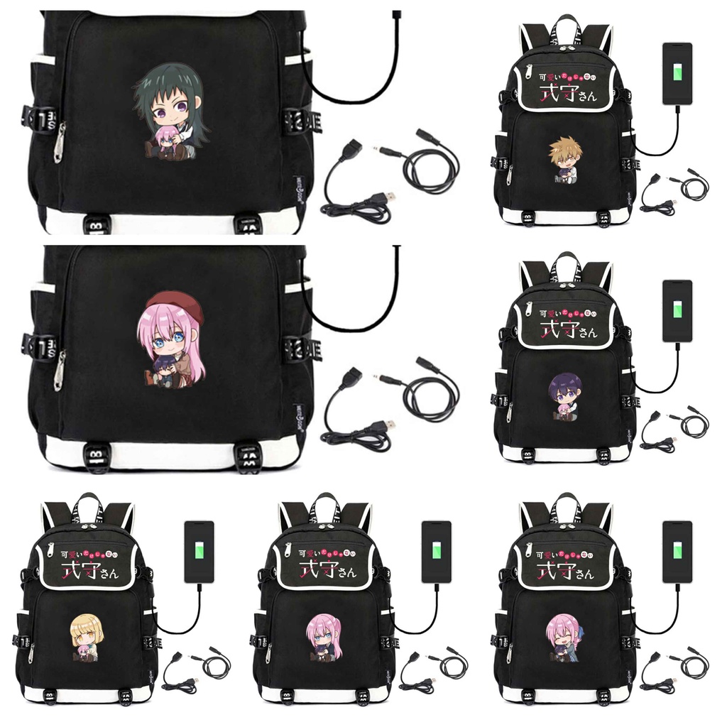 Balo nắp ngang IN HÌNH Shikimori-san Bạn gái tôi không chỉ dễ thương anime chibi đi học cho nam nữ