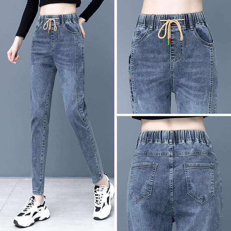 Quần Jeans Dài Lưng Cao Co Giãn Thời Trang Cho Nữ | BigBuy360 - bigbuy360.vn