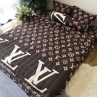 Set chăn hè ga gối chất đẹp mịn mẫu LV