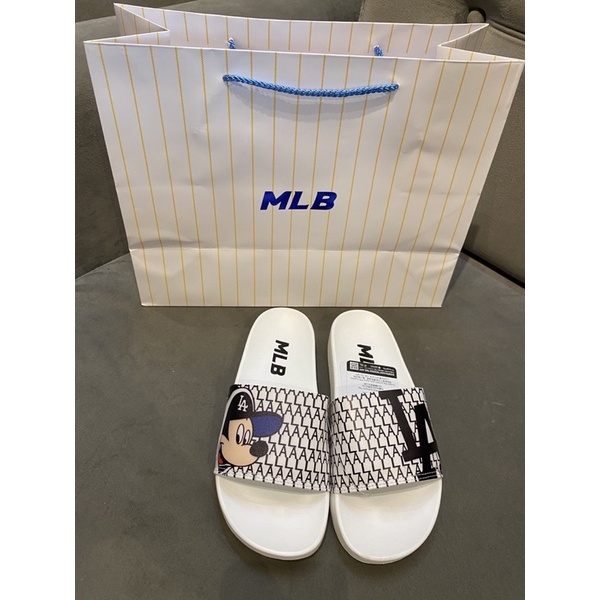 Dép MLB LA Mickey White Full size Nam Nữ Đầy Đủ Bill hộp [ Check Hàng khi nhận ]