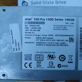 Ổ cứng SSD 180GB Intel Pro 1500 Series SATA 3