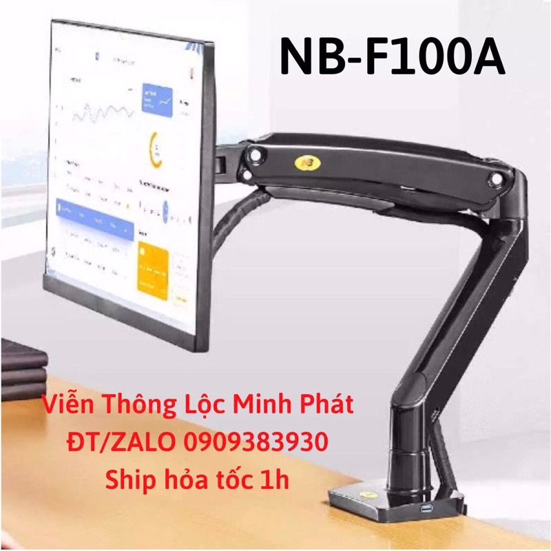 Giá treo màn hình máy tính NB F100A 22 - 35 inch Chính Hãng Model Mới 2021