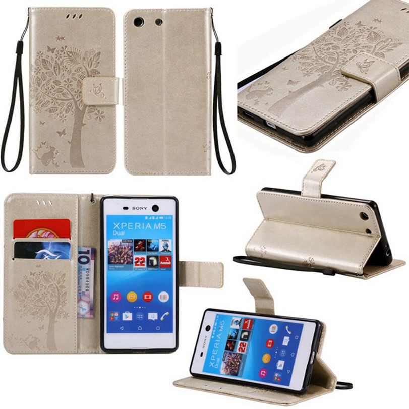 Ốp lưng da dập nổi cho SONY Xperia M5