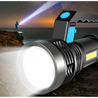 Đèn pin cam tay sạc điện 2 in 1 có dây sạc - đèn pin di động siêu sáng