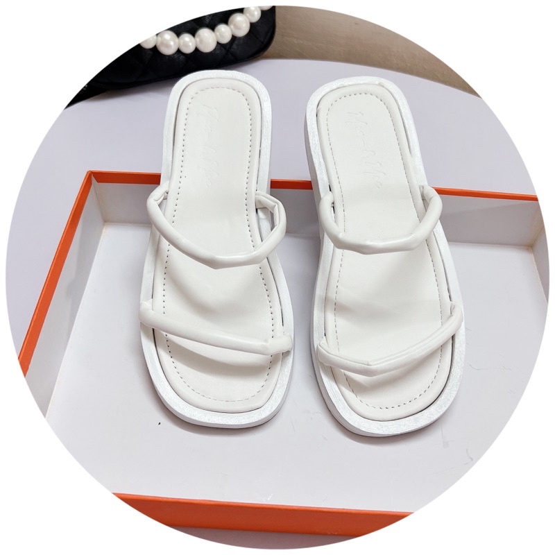 [GIÁ HUỶ DIỆT] Dép lê bánh mì 2 quai bún đế cao 2p đi êm