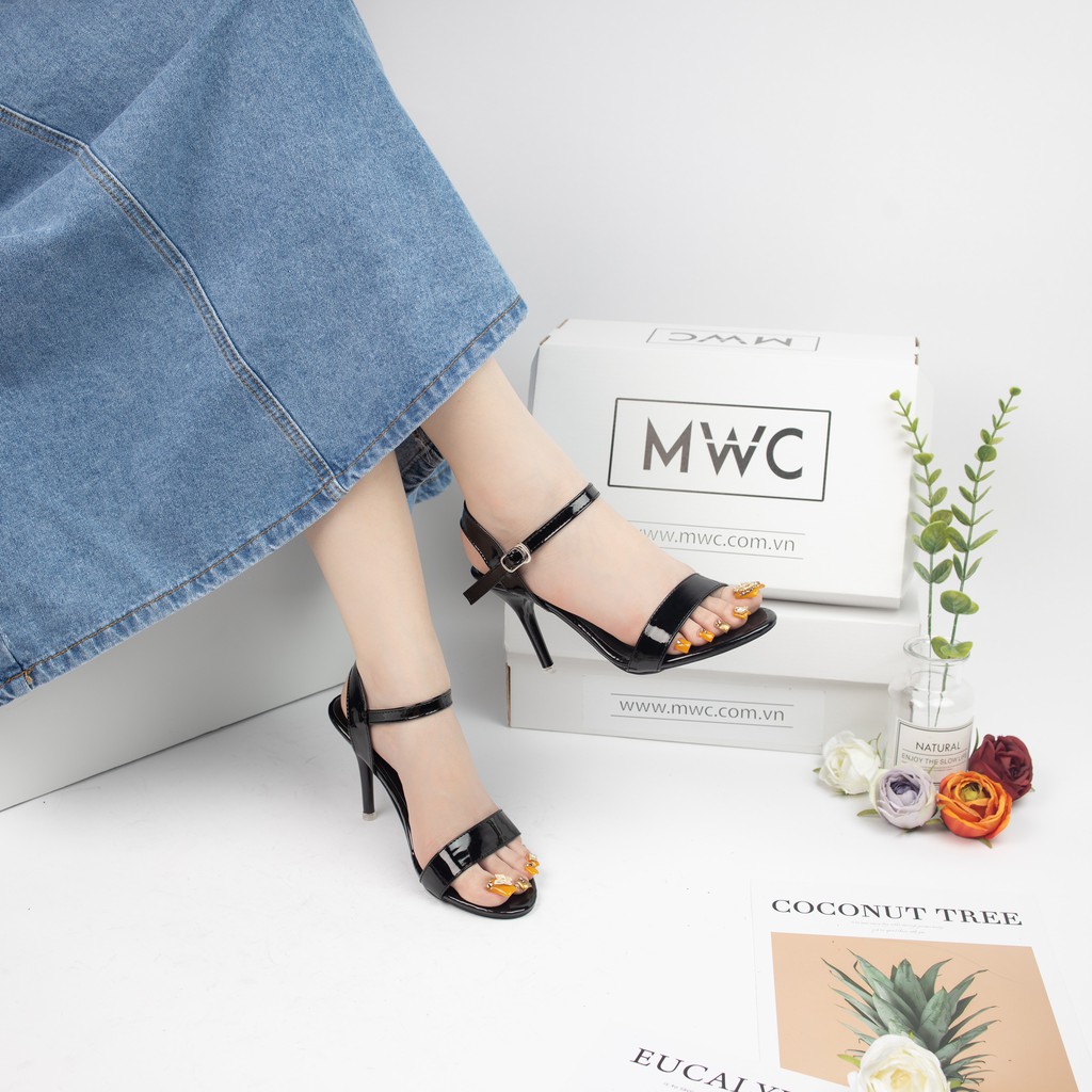 Giày Cao Gót MWC Kiểu Dáng Sandal Mũi Tròn Đế Nhọn 7cm NUCG - 3884