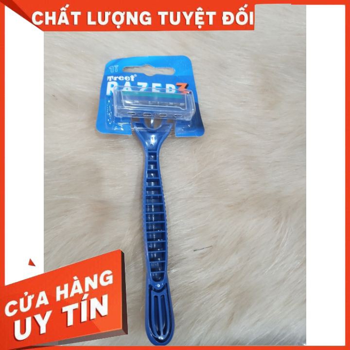 DAO CẠO 1 LẦN TREET RAZẺR   thiết kế nhỏ gọn ,tiện dụng , dễ thao tác ,lưỡi kép giúp cạo sát giảm trầy xước.