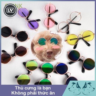 Kính Râm Thời Trang Cho Chó Mèo Loại Gọng Kim Loại Bọc Nhựa Đẹp Phụ kiện Long Vũ