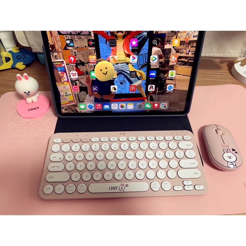 Bàn phím không dây + chuột không dây bluetooth chính hãng Logitech x Line Friends