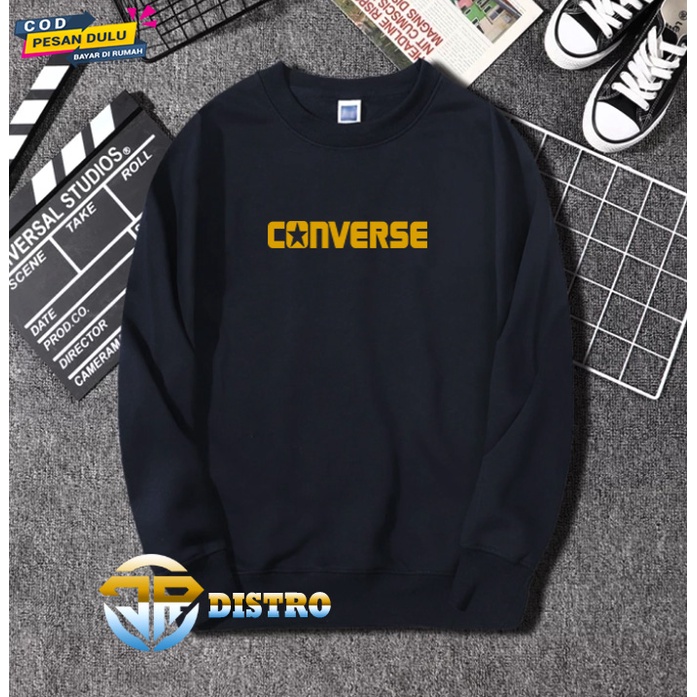 Áo Khoác Sweater In Logo Distro Convers Màu Vàng Chất Lượng Cao Cho Nam Và Nữ Distro