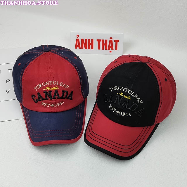 Mũ lưỡi trai thời trang nam nữ nón kết đẹp thể thao cá tính vải kaki màu đen xanh đỏ giá rẻ