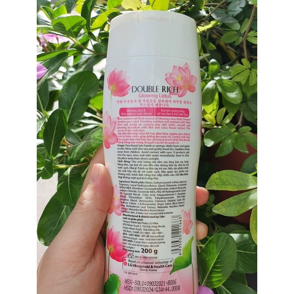 200g- Sữa tắm Double Rich hương hoa anh đào, hoa hồng, hoa Iris