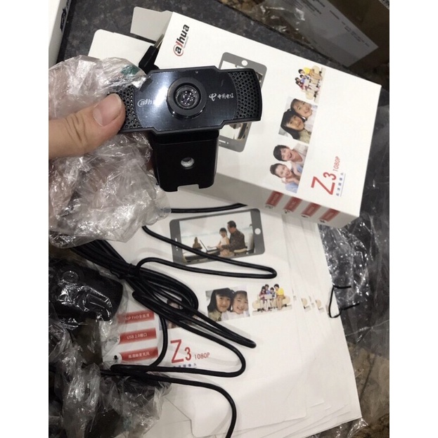 Webcam Dahua Z3+ 1080P , hình ảnh rõ nét tích hợp Micro với âm thanh rõ ràng