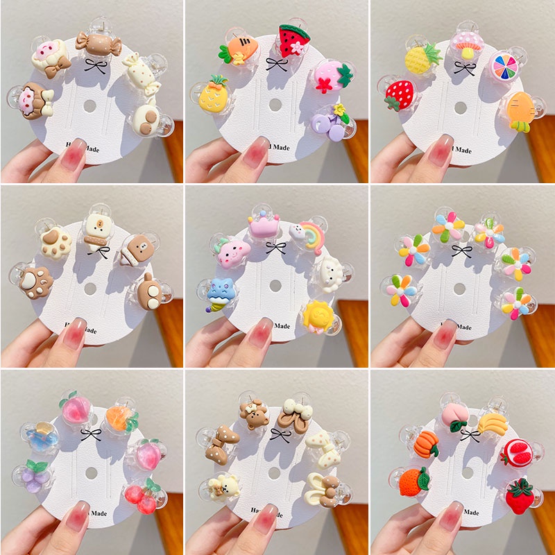 Kẹp Tóc Hình Trái Cây Trong Suốt Cho Bé Gái