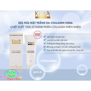 Sữa rửa mặt trắng da Collagen KissA (100ml)