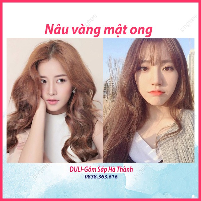 Thuốc nhuộm tóc Nâu vàng mật ong không tẩy lên từ nền đen | BigBuy360 - bigbuy360.vn