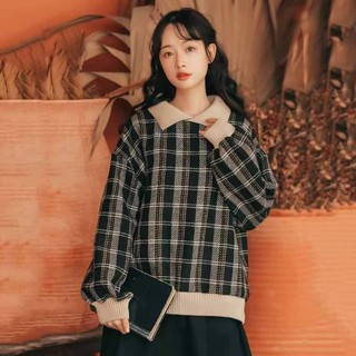 [SIÊU RẺ] ÁO NỈ KẺ MIX LEN