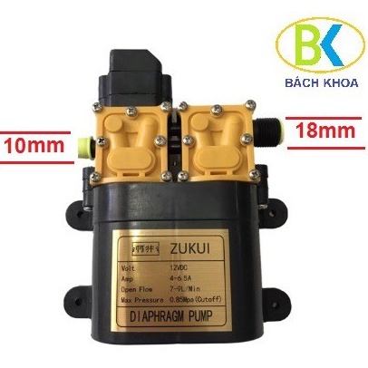 Máy bơm nước mini đôi 12V OSAKA dùng tưới phun sương cho lan, tăng áp nước rửa xe, tưới cây xài nguồn tổ ong 12V 10A