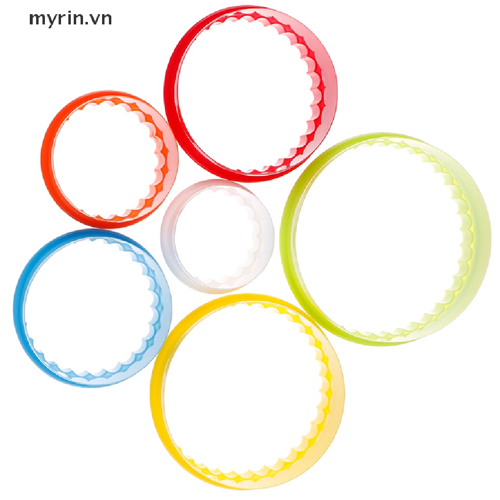 Set 6 Dụng Cụ Cắt Bột Làm Bánh Hình Tròn / Bông Hoa