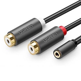 Cáp 3.5mm ra 2 bông sen Ugreen 10562 Cao cấp màu đen Chính Hãng AV109