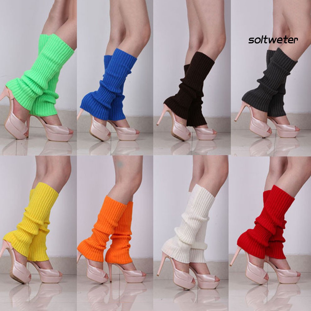 Đôi Tất Ống Chân Màu Trơn Mang Bốt Thời Trang Cho Nữ