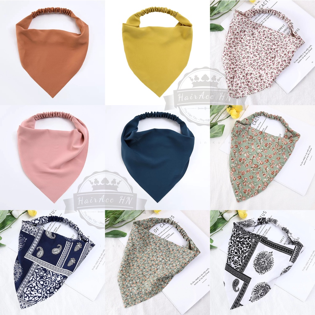 Băng Đô Turban Lụa Vải Dệt Trơn Bóng Nhiều Màu Sắc Mẫu Mã Cài Tóc Trang Trí Hàn Quốc  Dành Cho Nữ Phụ Kiện Thời Trang