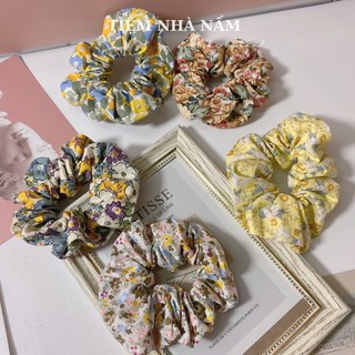 🎀 CỘT TÓC SCRUNCHIES VẢI HOA HOT NHẤT MÙA HÈ - [ Nhà Nấm handmade ]