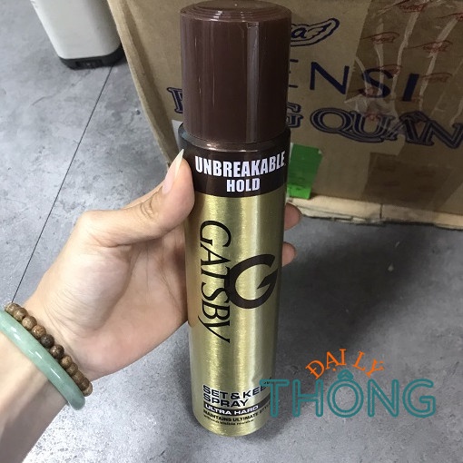 Gôm xịt tạo kiểu tóc GATSBY Extreme Hold 66ml - Keo sịt tóc siêu cứng Ultra Hard 250ml