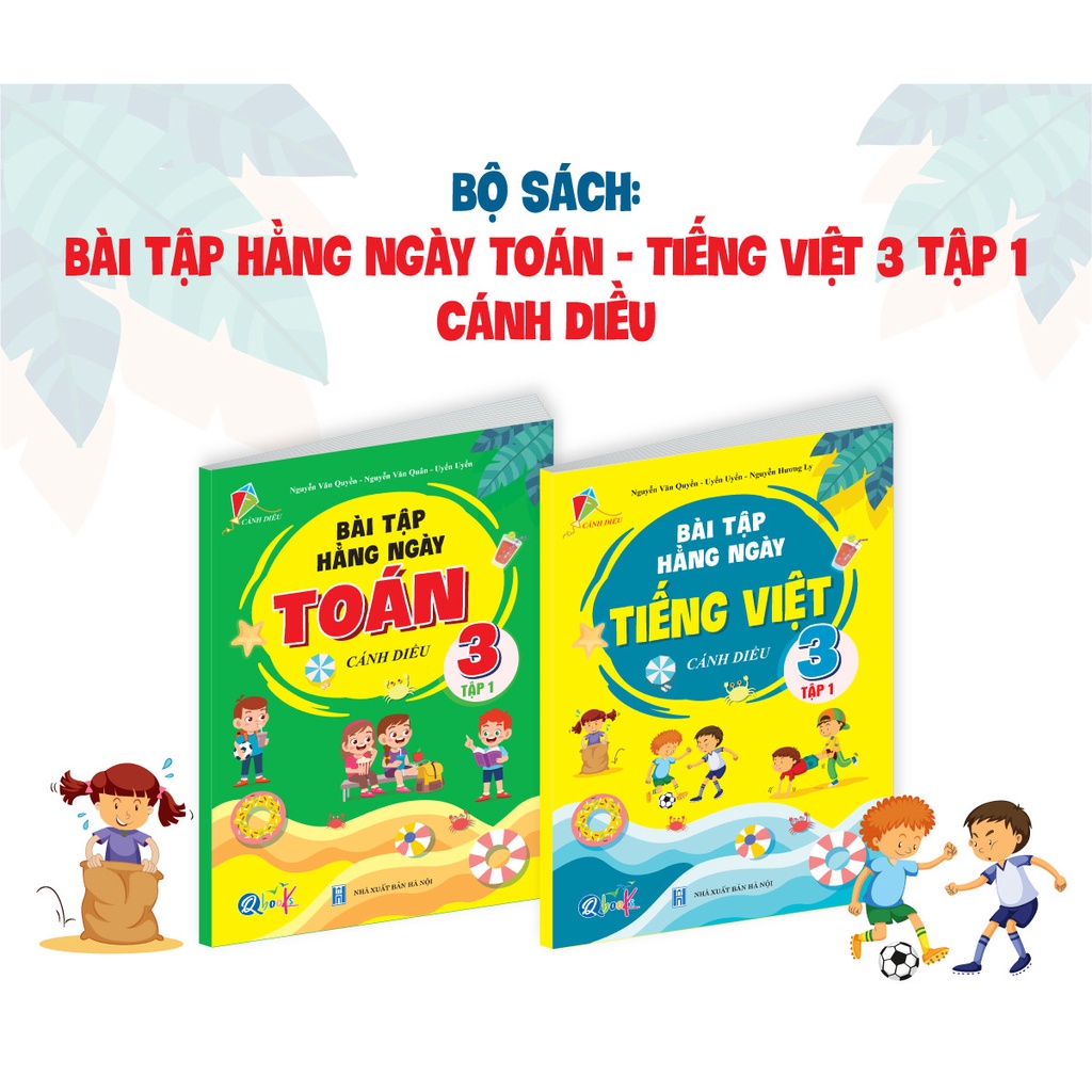 Sách - Combo Bài Tập Hằng Ngày Toán và Tiếng Việt 3 - Tập 1 - Cánh Diều (2 cuốn)