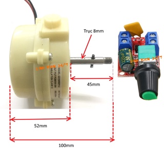 Động cơ quạt điện brushless không chổi than GIANDEL 6V 10W kèm điều tốc