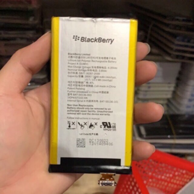 Pin Blackberry Z30, Blackberry Leap 2880mAh - Hàng nhập Khẩu