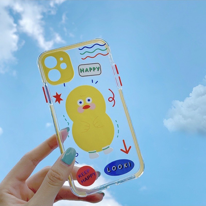 𝐂𝐨́ 𝐬𝐚̆̃𝐧 𝐜𝐡𝐨 𝐢𝐏𝐡𝐨𝐧𝐞 𝟏𝟐  Ốp lưng cho iphone - Ốp hình vịt đen vàng cho ip7p đến 12promax