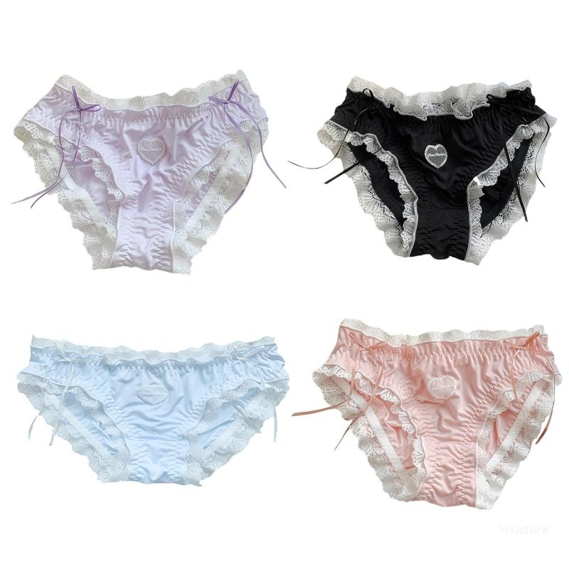 XIXI Quần Lót Phối Ren Đính Nơ Phong Cách Lolita Thời Trang Mùa Hè Cho Nữ